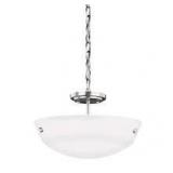 Generation Lighting Kerrville 2-Light Semi-Flush Convertible Pendant – Brushed Nickel Finish