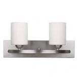 Hampton 2‑Light Bathroom Vanity Light – Brushed Pewter