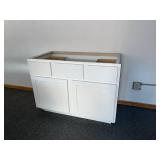 White Sink Vanity Cabinet / 2 Drawers & 2 Doors
