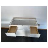 White Sink Vanity Cabinet / 2 Drawers & 2 Doors