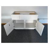 White Sink Vanity Cabinet / 2 Drawers & 2 Doors
