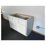 White Sink Vanity Cabinet / 2 Drawers & 2 Doors