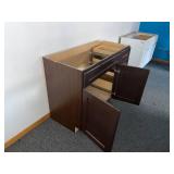 Dark Wood Sink Vanity Cabinet / 3 Drawers & 2 Doors