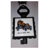 Cast Bar Trivet Bottle Opener (4) And Mini Cast Roadsters (4).