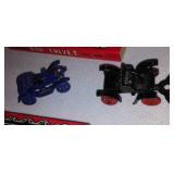 Cast Bar Trivet Bottle Opener (4) And Mini Cast Roadsters (4).