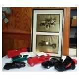 Vintage Avon Classic Cars (6) Porche, 55 Chevy, Electric Charger And More