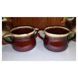 Royal Copley Mallards (2) And Mccoy Soup Mugs (2)