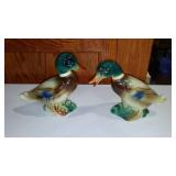 Royal Copley Mallards (2) And Mccoy Soup Mugs (2)