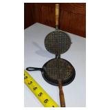 Stover Junior Childs Toy Waffle Iron With Base Vintage Cast Iron