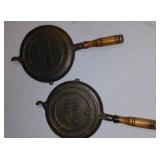 Stover Junior Childs Toy Waffle Iron With Base Vintage Cast Iron