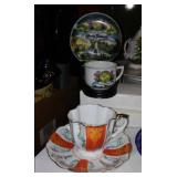 Avon Collector Plates (13), Teacup/Saucers/Tray, Creamer/Sugar.
