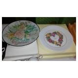 Avon Collector Plates (13), Teacup/Saucers/Tray, Creamer/Sugar.