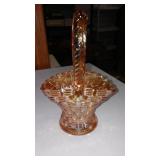 Fenton (2) And Dugan. Amberina Thumbprint, Opalescent Moonstone, Marigold Carnival Basketweave.