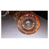 Fenton (2) And Dugan. Amberina Thumbprint, Opalescent Moonstone, Marigold Carnival Basketweave.