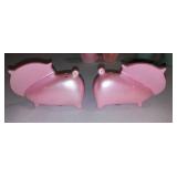 Mcm Ceramic Pig Salt/Pepper, Flat Faced. (3)