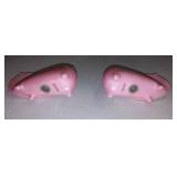 Mcm Ceramic Pig Salt/Pepper, Flat Faced. (3)