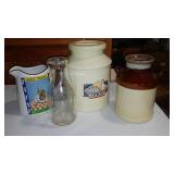 Cookie And Milk Theme Cookie Jar, Pitcher And More.