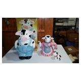 Cow Themed Cookie Jar And Tea Pot