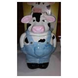 Cow Themed Cookie Jar And Tea Pot