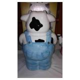 Cow Themed Cookie Jar And Tea Pot