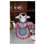 Cow Themed Cookie Jar And Tea Pot