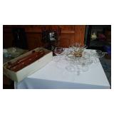 Hazel Atlas Susan Server, Fondue Set, Kitchen Caddy.