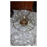Hazel Atlas Susan Server, Fondue Set, Kitchen Caddy.
