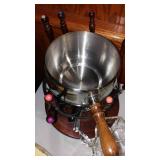 Hazel Atlas Susan Server, Fondue Set, Kitchen Caddy.