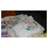 Hand Embroidered And Crocheted Pillowcases, Bookmarks, Projects And More.