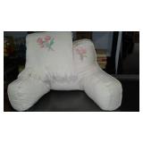 Tulips And Ivory Embroidered Back Rest And Throw