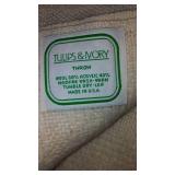 Tulips And Ivory Embroidered Back Rest And Throw
