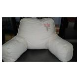 Tulips And Ivory Embroidered Back Rest And Throw