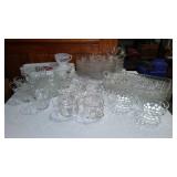 Anchor Hocking, Federal Snack Trays And Cup Assortment.