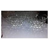 Anchor Hocking, Federal Snack Trays And Cup Assortment.