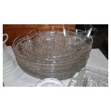 Anchor Hocking, Federal Snack Trays And Cup Assortment.