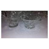 Anchor Hocking, Federal Snack Trays And Cup Assortment.