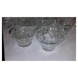 Anchor Hocking, Federal Snack Trays And Cup Assortment.