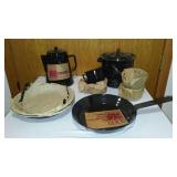 Frontier Camp Ware, New In Box (13 Pc Set) Porcelain On Steel.
