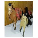 Vintage Flocked Horses