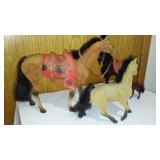 Vintage Flocked Horses