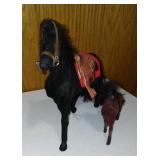 Vintage Flocked Horses