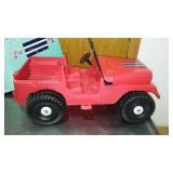 Vintage 70s Chuck Wagon Jeep, Marx Johnny Jeep And Horse Trailer
