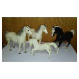 Vintage Breyer Horses (4) Large (3) And Small.