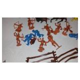 Many Many Vintage Plastic Horses, Western Action Figurines.