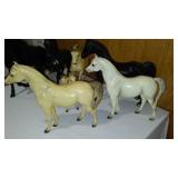 Vintage Plastic Horses (7). Unmarked.