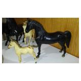 Vintage Plastic Horses (7). Unmarked.