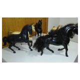 Vintage Plastic Horses (7). Unmarked.