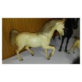 Vintage Plastic Horses (7). Unmarked.