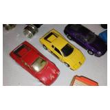 Assortment Of Play Cars, Vans, Trucks.
