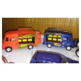 Assortment Of Play Cars, Vans, Trucks.